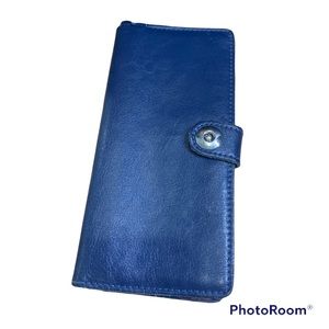 Blue Leather Wallet